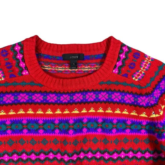 J.Crew Fair Isle Wool Sweater - XL - Picture 2 of 4
